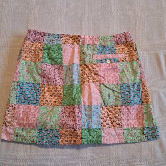 Vineyard Vines girls size 8 patchwork skirt with modesty shorts, - Picture 3 of 5